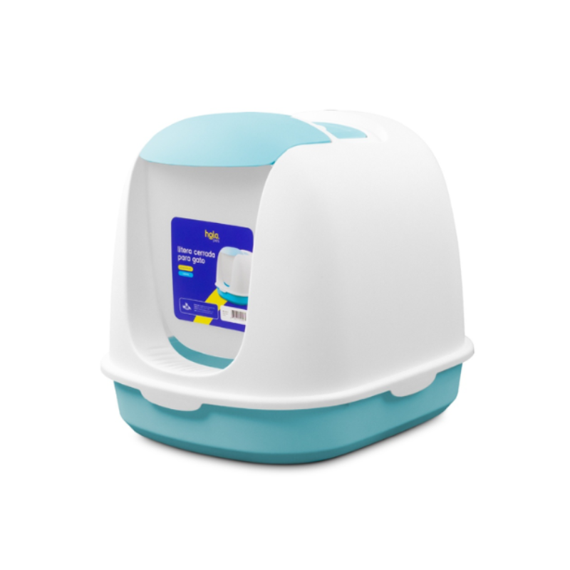 Hola Pets Arenero / Litera Clasica Celeste para Gato