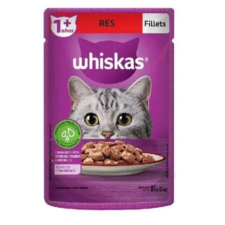 Whiskas Pouch Adulto Sabor Res 85 g