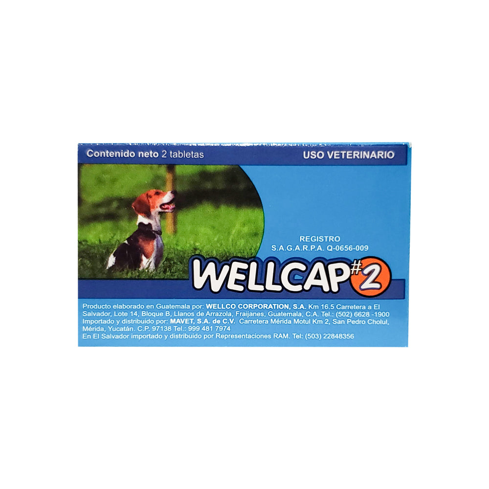 Wellcap #2 Desparasitante (100 Tabletas)