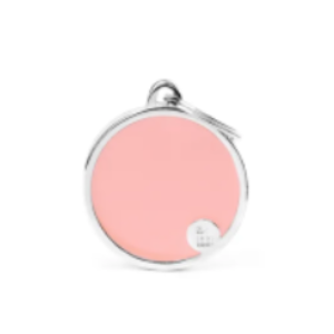 My Family Placa Circulo Handmade Rosado Small