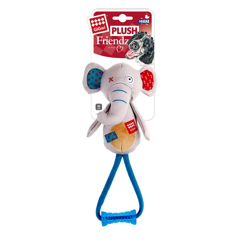 GiGwi Plush Friendz Juguete para Perro Jhonny Stick Elefante