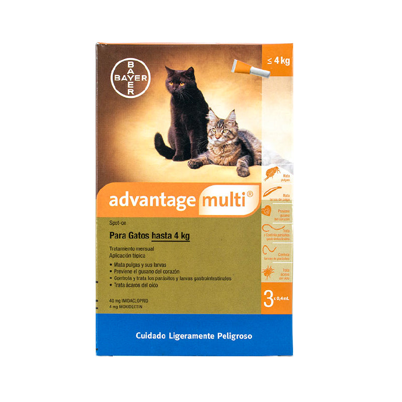 Bayer Advantaje Multi Gato hasta 4 kg contra Pulgas (0.4 ML)