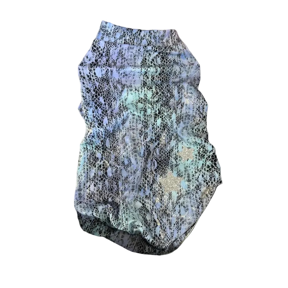 Ropa Camisa para Mascota Color Azul con Estrellas Talla M