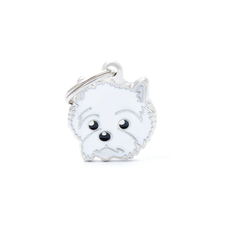My Family Placa Westie Caricatura Blanco