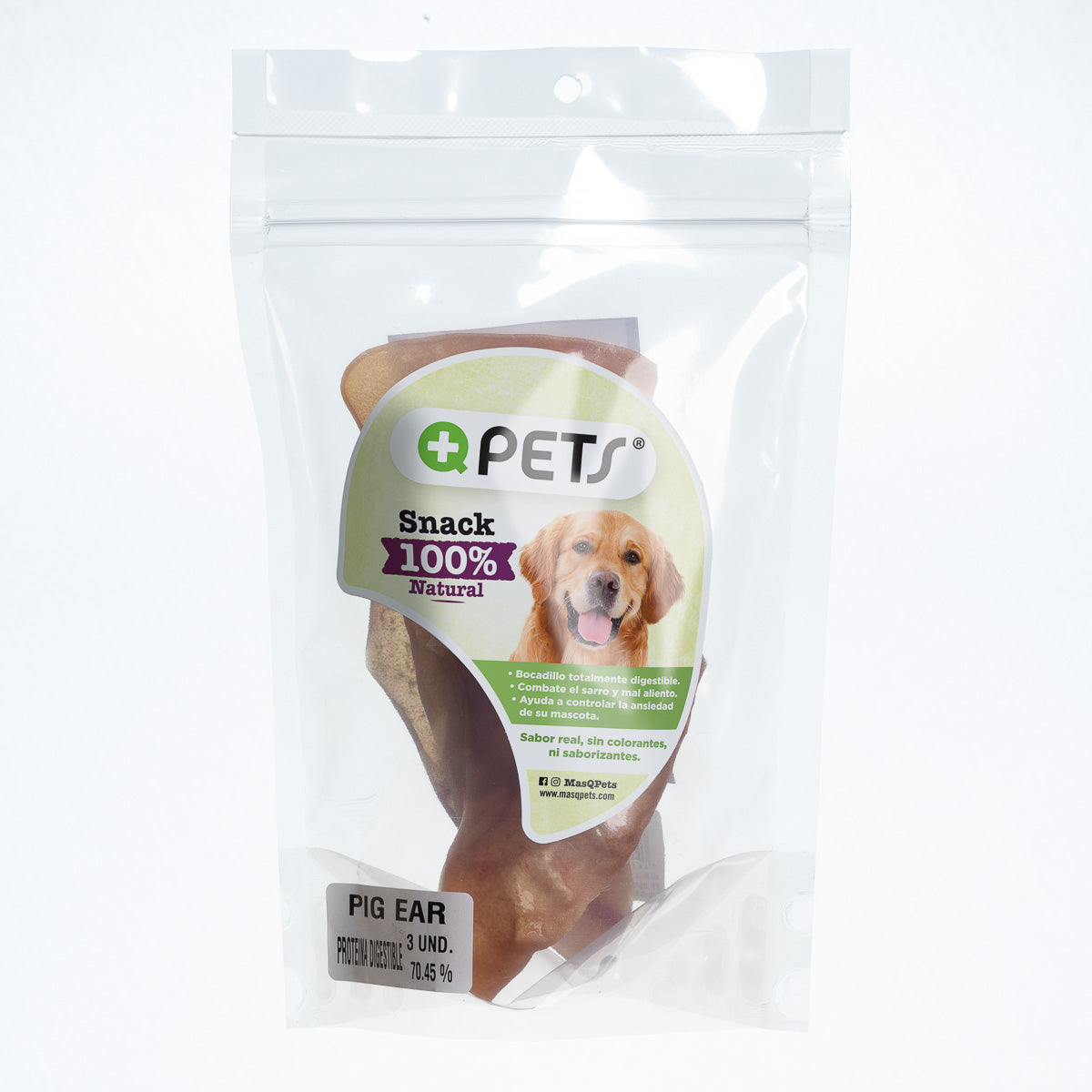 +Q Pets Pig Ear (5 unidades)