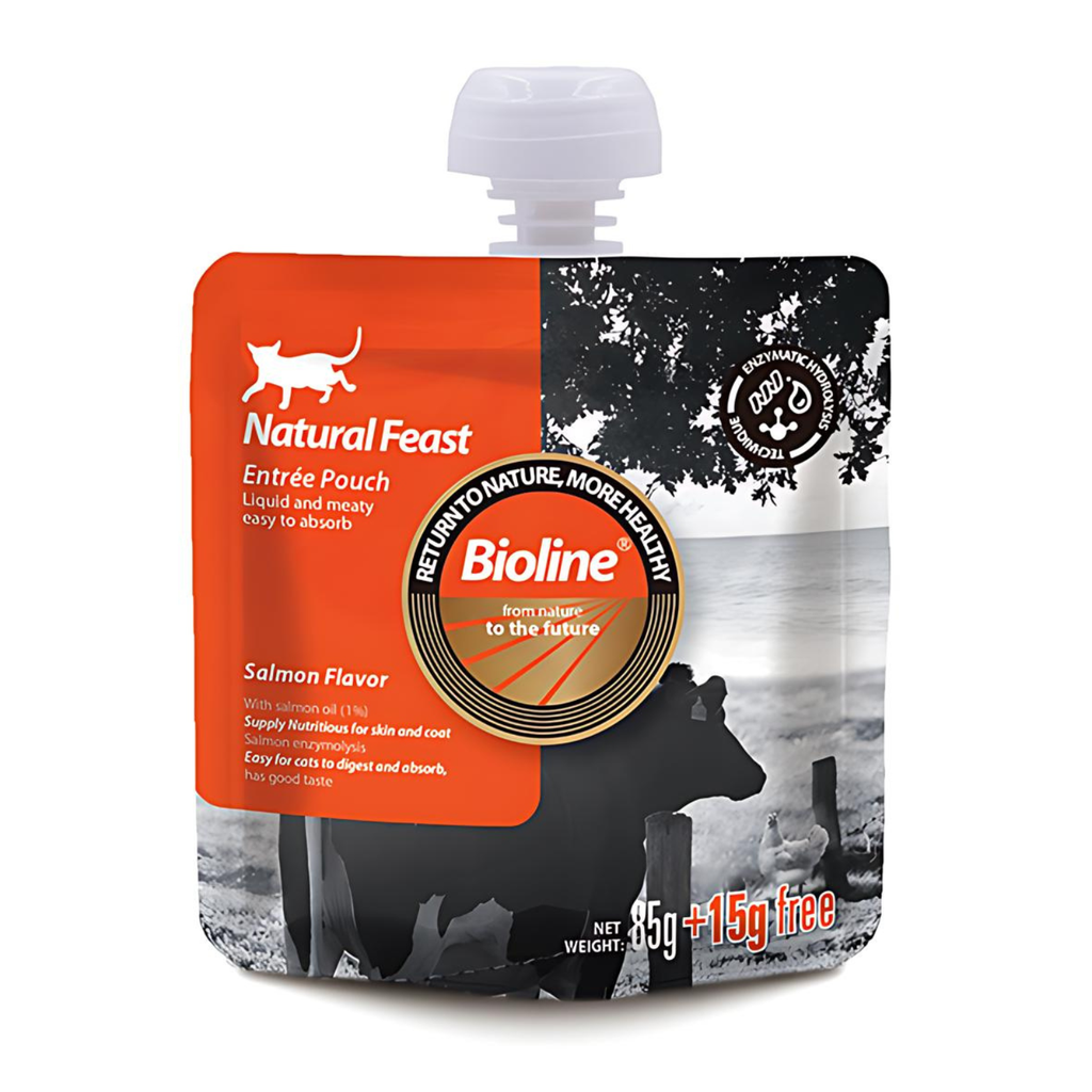 Natural Feast Entree Pouch Salmon 85 g + 15 g