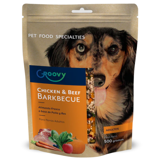 Groovy Alimento Fresco Perro Adulto Pollo Y Res 500 g