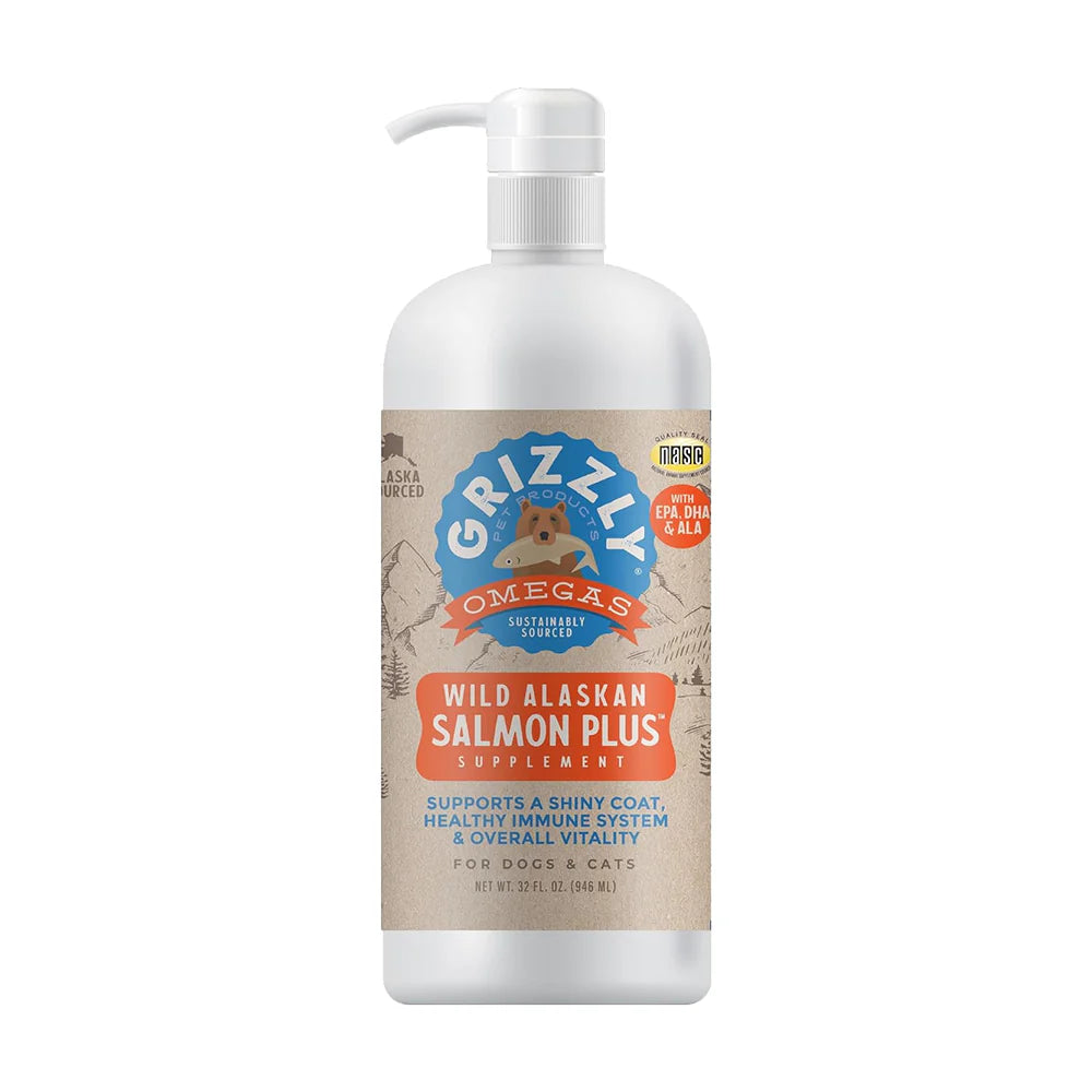Grizzly Aceite de Salmon Plus para Perros y Gatos 946 mL