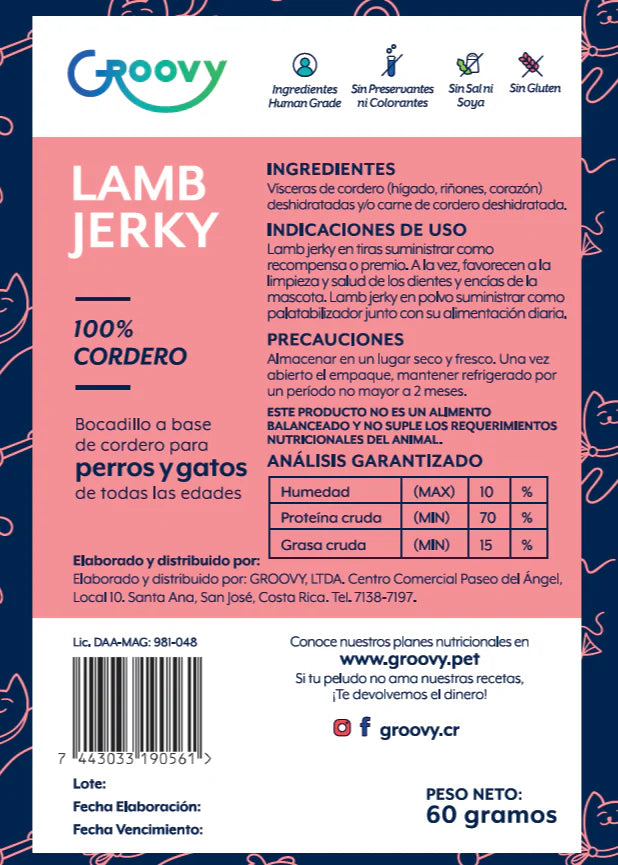 Groovy Bocadillo Cordero 60 g