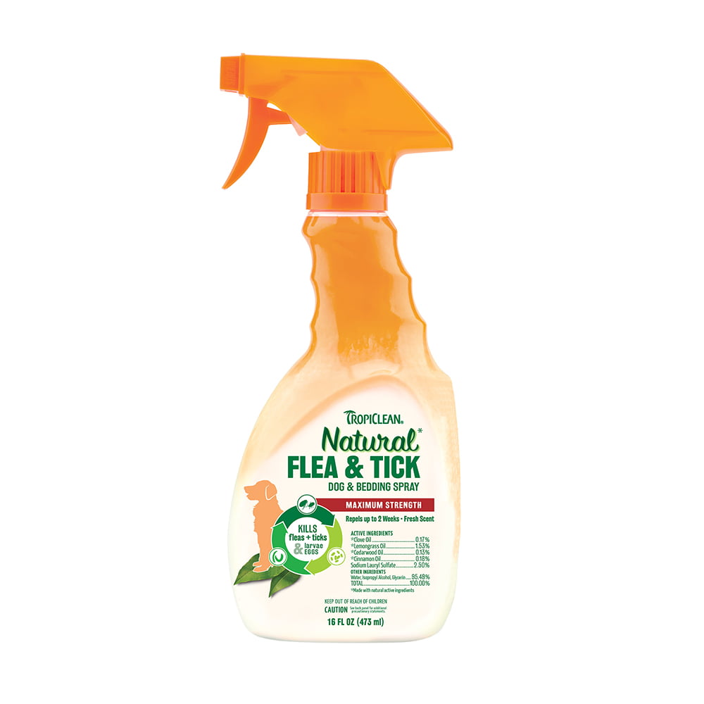 Natural TropiClean Spray Contra Pulgas y Garrapatas para Perros y Camas