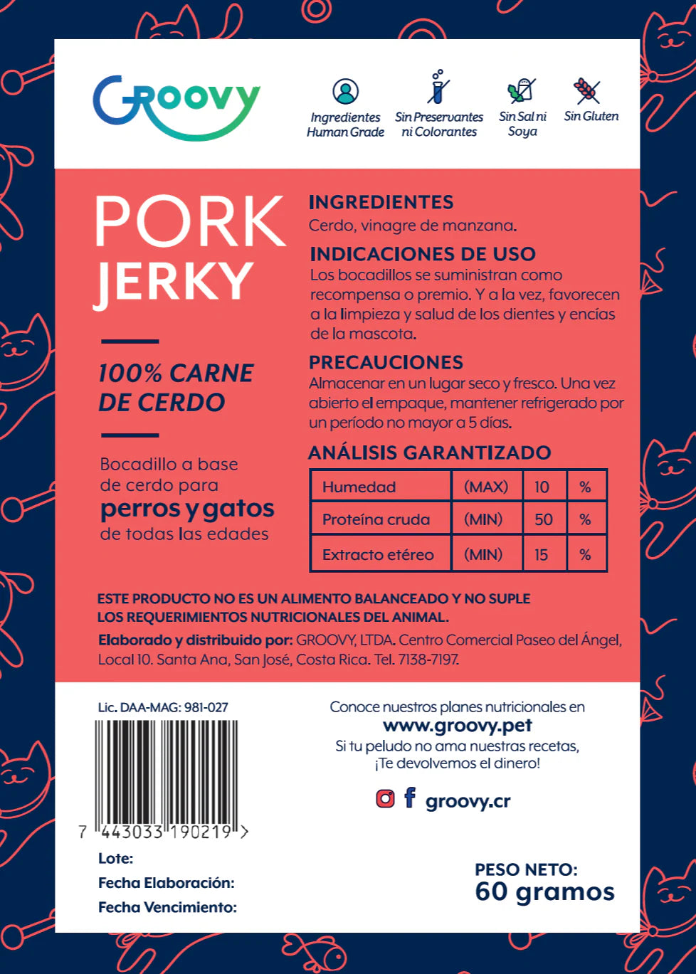 Groovy Bocadillo Cerdo 60 g