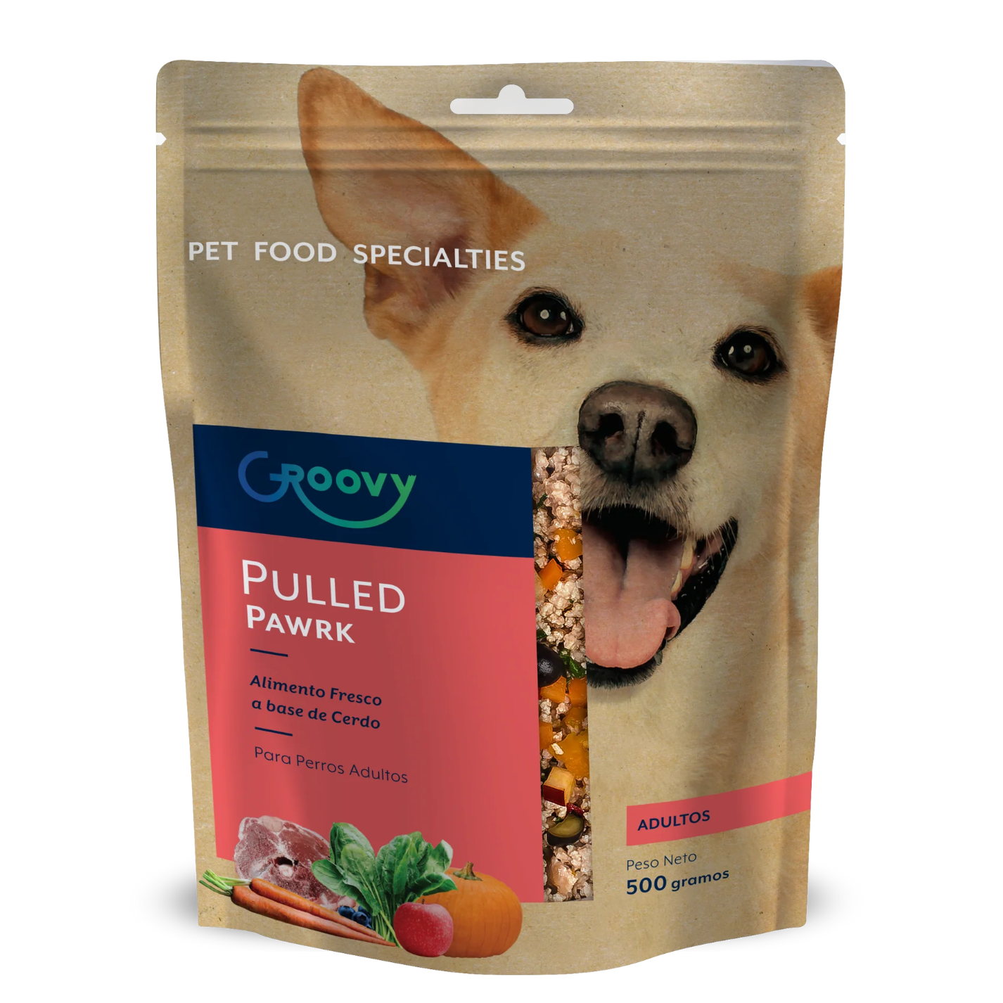 Groovy Alimento Fresco Perro Adulto Cerdo 500 g