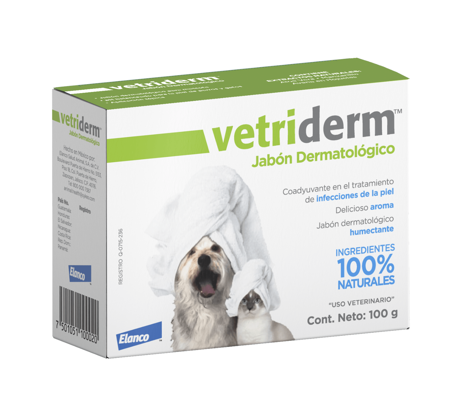 Vetriderm Jabon Dermatologico Elanco 100 g