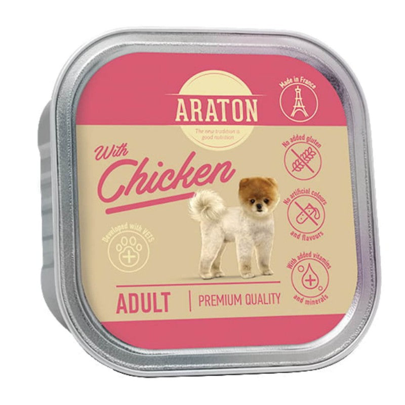 Araton Alimento Humedo con Pollo para Perro Adulto 150 g