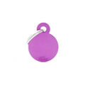 My Family Placa Circulo de Aluminio Morado Large