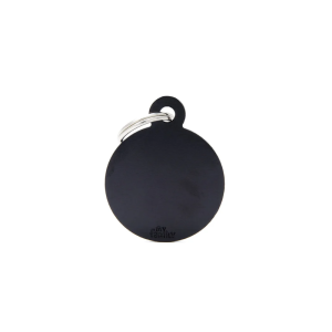 My Family Placa Circulo de Aluminio Negro Small