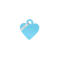 My Family Placa Corazon de Aluminio Celeste Small