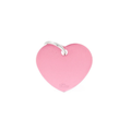 My Family Placa Corazon de Aluminio Rosado Large