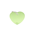 My Family Placa Corazon de Aluminio Verde Large