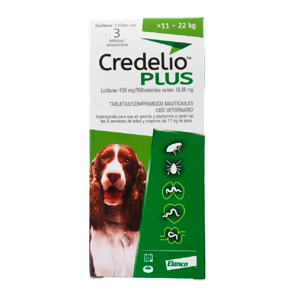 Credelio Plus Tabletas Masticables 11 a 22 kg
