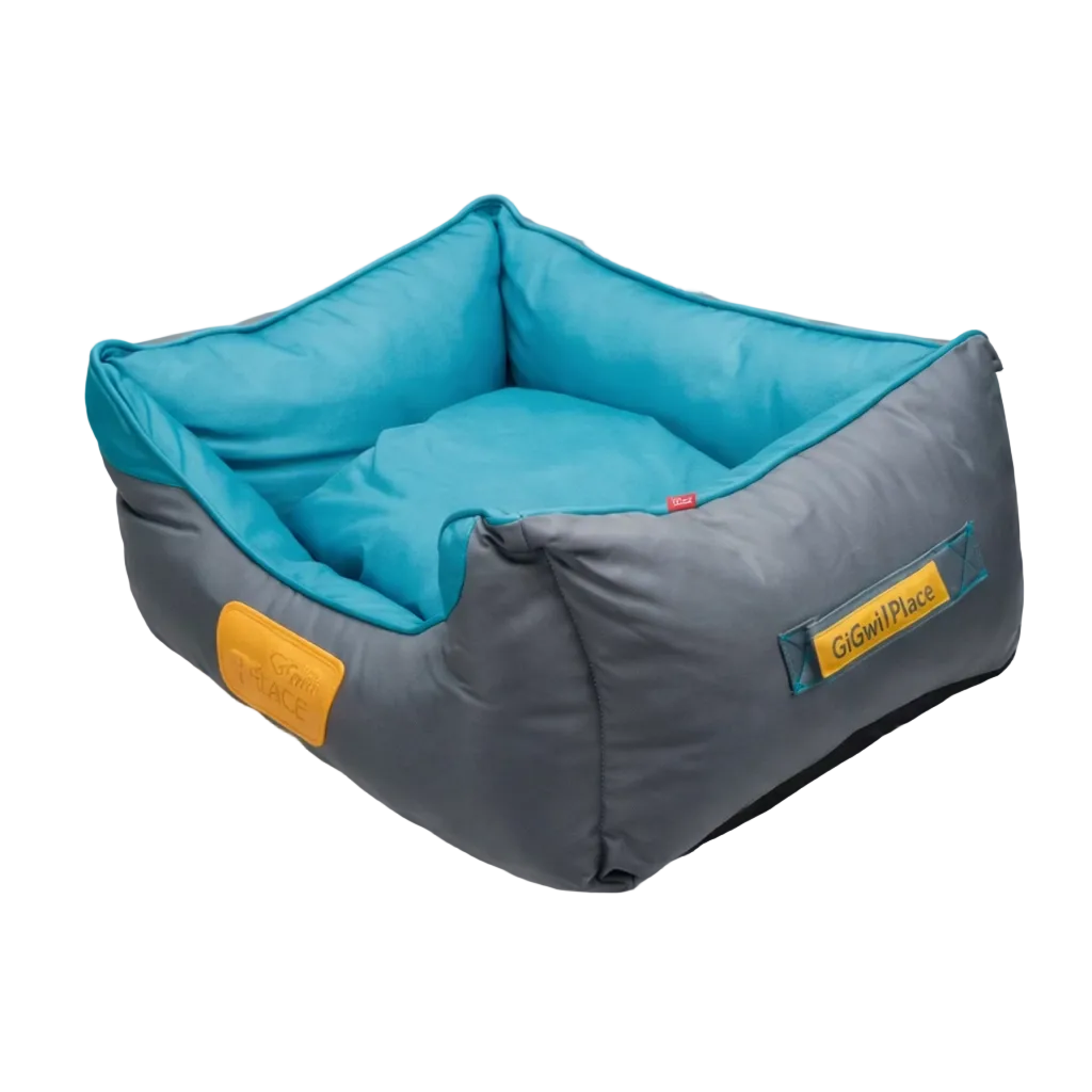 GiGwi Place Cama Lavable Cian & Gris L