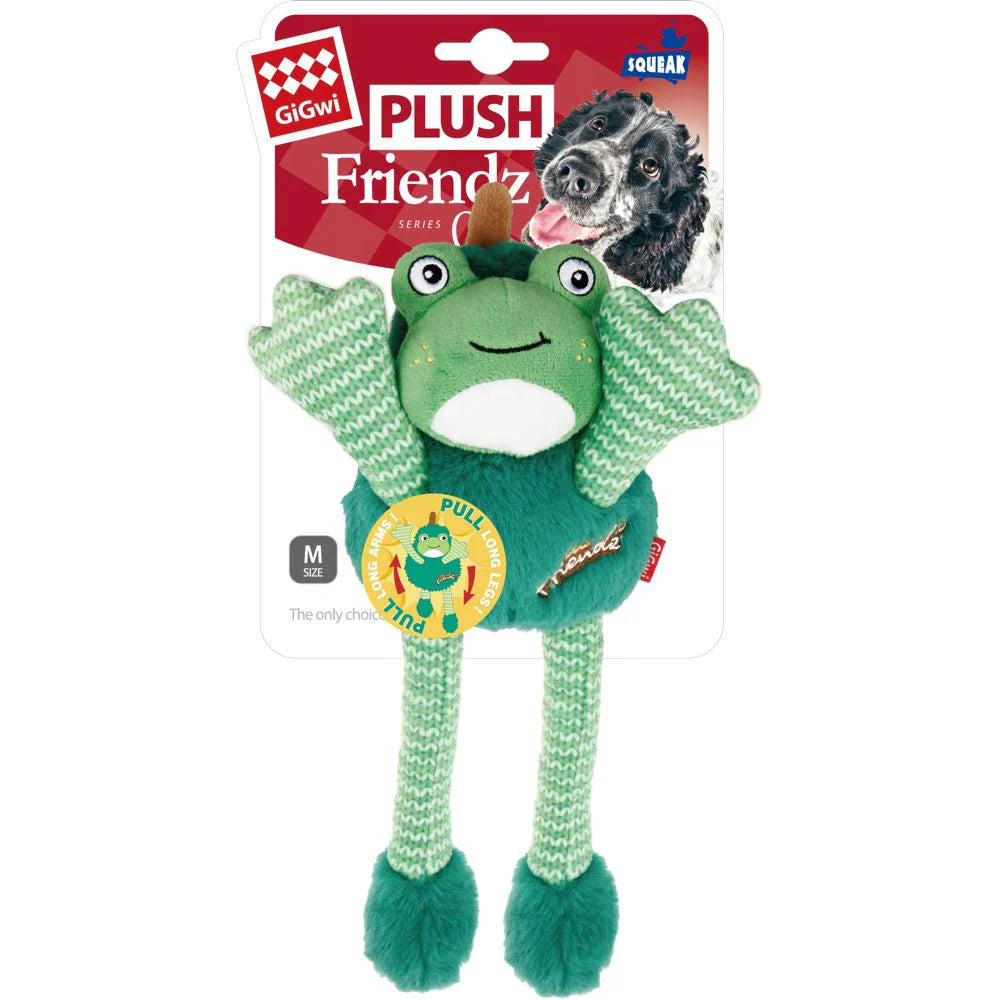 GiGwi Plush Friendz Juguete para Perro Rana Aguacate
