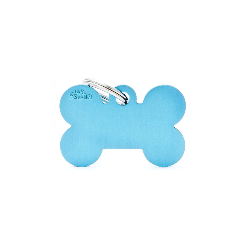 My Family Placa Hueso de Aluminio Celeste Large