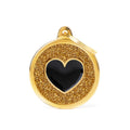 My Family Placa Corazon Circulo Shine Dorado