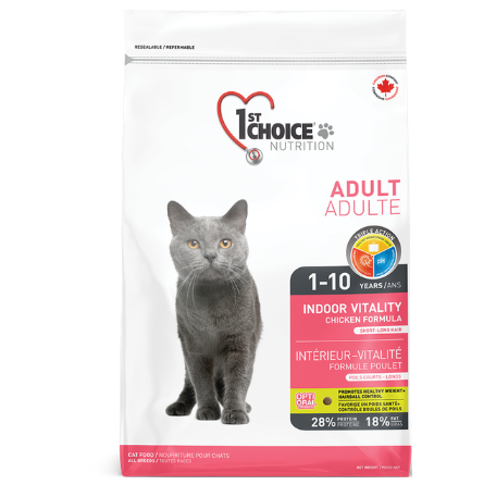 1st Choice Gato Adulto Indoor Vitality Pollo 2.72 kg