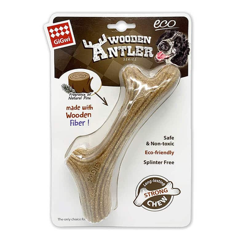 GiGwi Wooden Antler Natural Tronco para Masticar